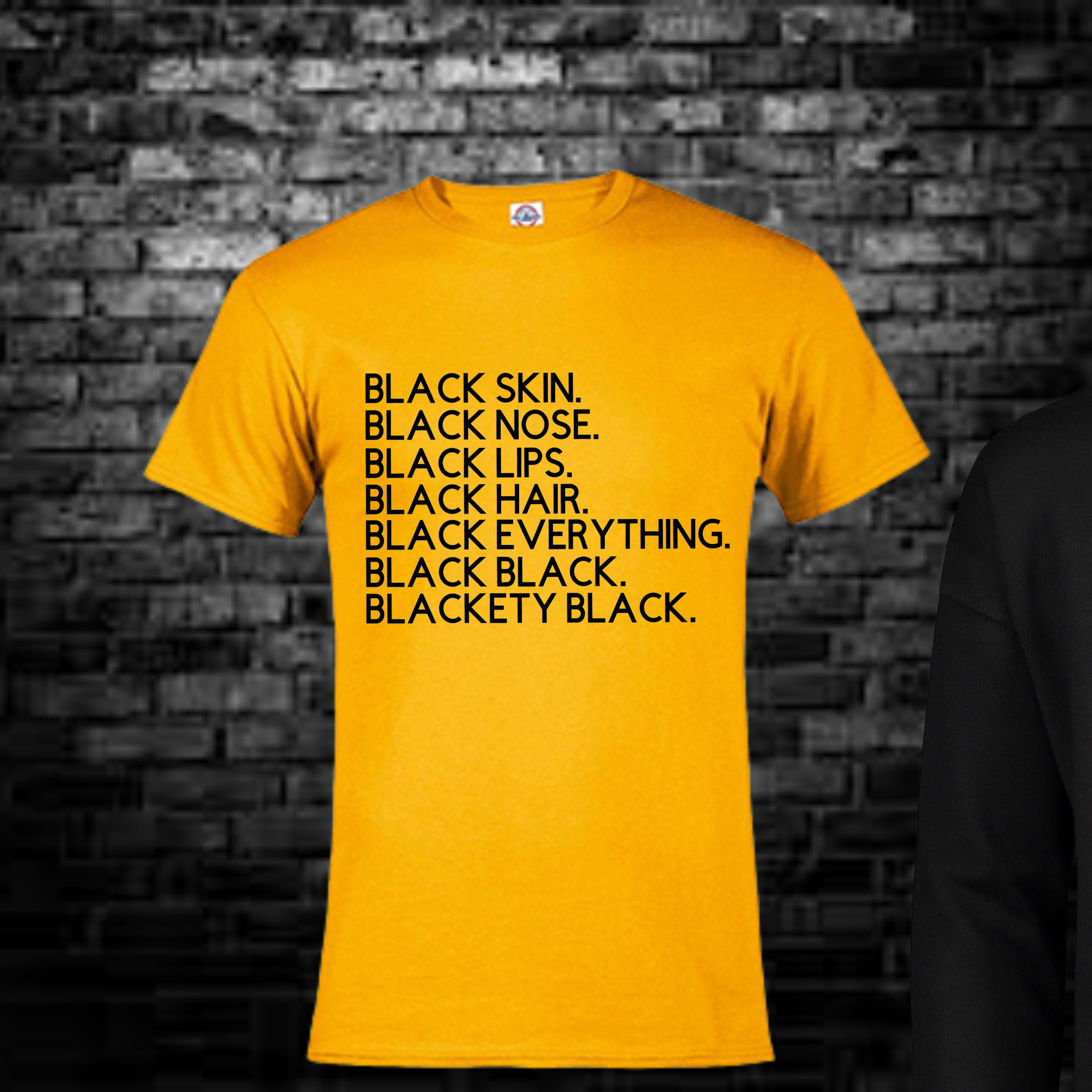 Glittered Unisex Blackety Black | Black Skin | Black Nose | Black Lips | Black Everything | Black Black | Blackety Black |