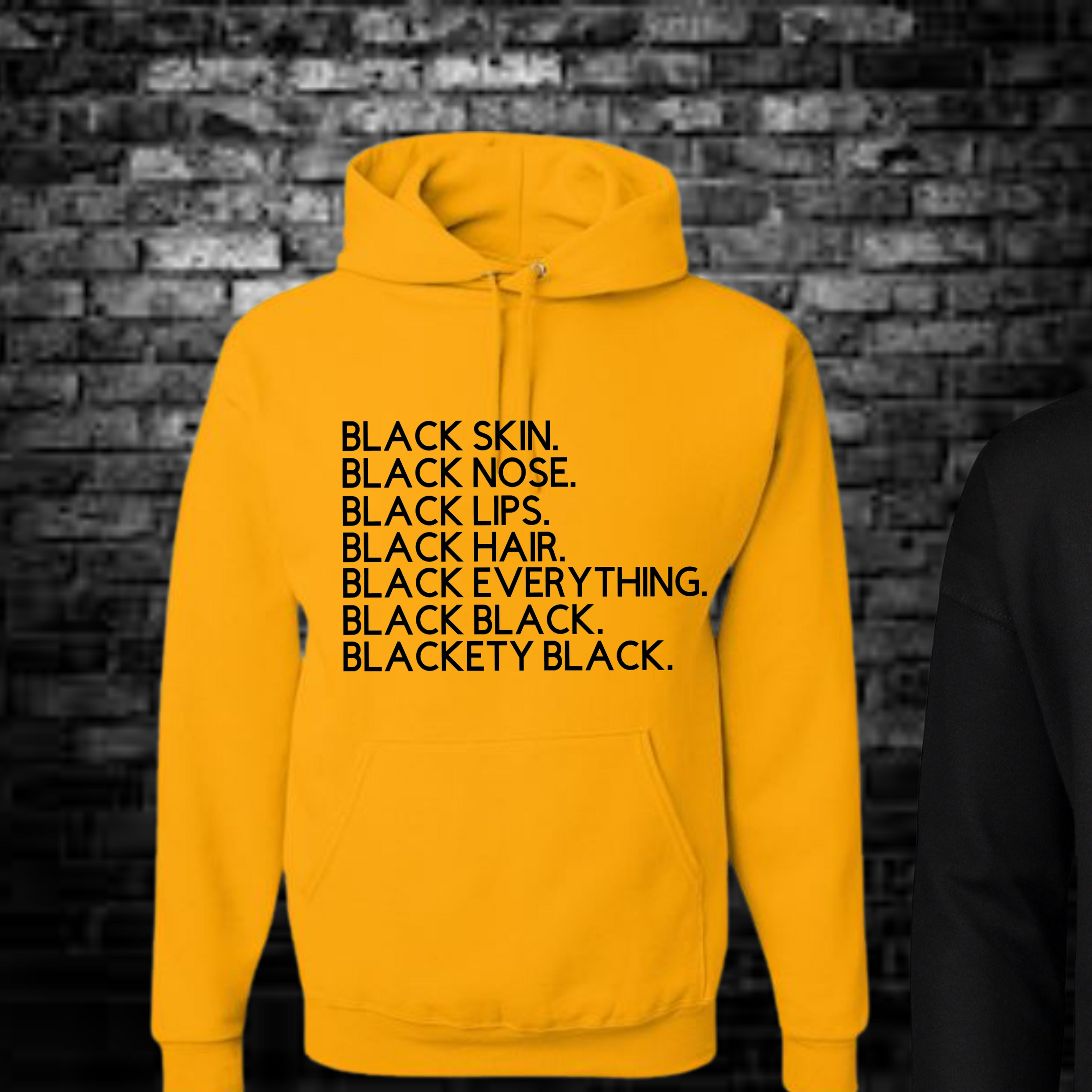 Glittered Unisex Blackety Black | Black Skin | Black Nose | Black Lips | Black Everything | Black Black | Blackety Black |