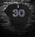 30, 40 or 50th Birthday | Jeweled Graphic Tee