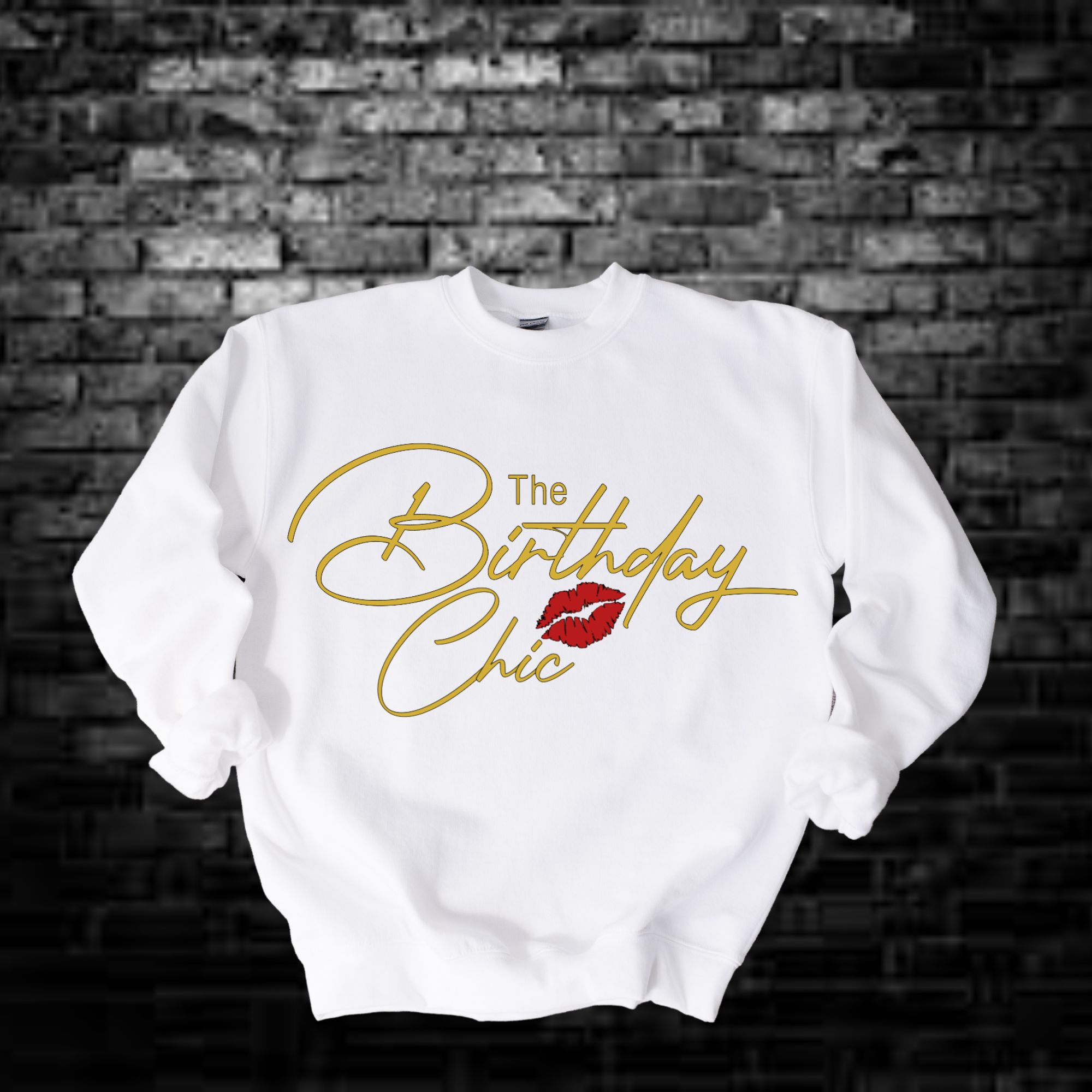 The Birthday Chic with Sexy Red Lips | Birthday T-Shirt