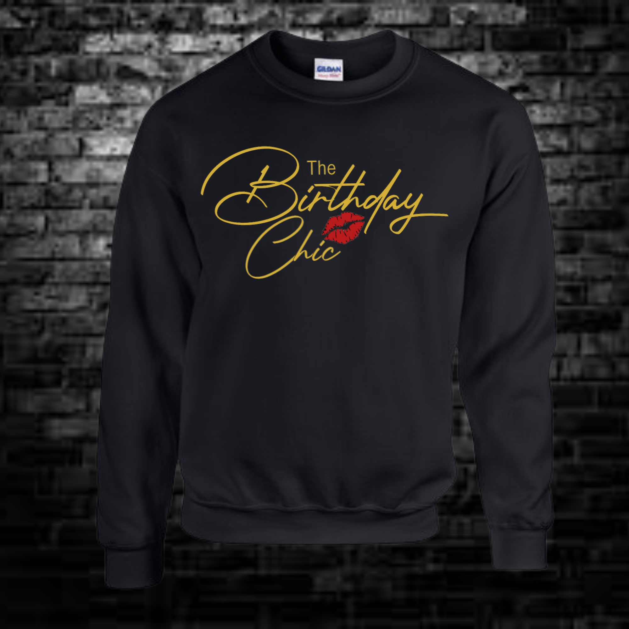 The Birthday Chic with Sexy Red Lips | Birthday T-Shirt