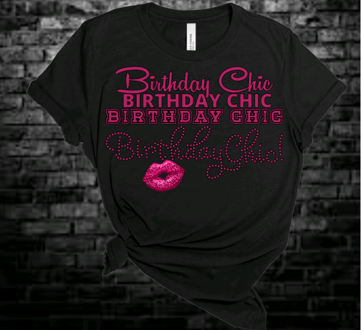Hot Pink/Purple Birthday Chic with Sexy Lips
