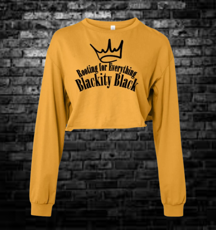 Rooting for Everything Blackity Black Gold Hoodie