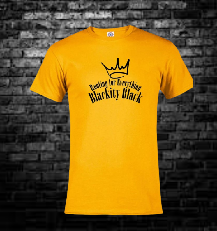Rooting for Everything Blackity Black Gold Hoodie